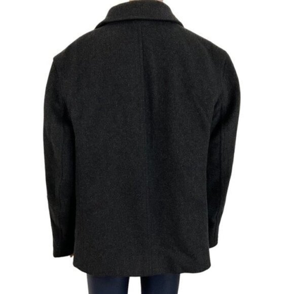 J.Crew Double Breasted Wool Jacket Gray Vintage Size Medium Lined - Picture 2 of 14